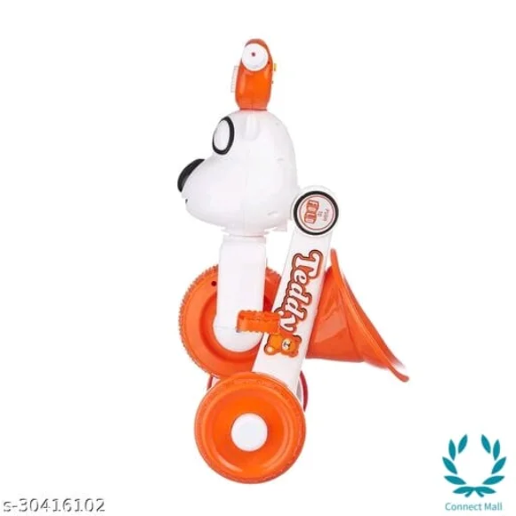NHR Teddy Foldable Tricycle with Backrest Seat for Boys and Girls With Parental Contralable - Orange, Plastic, Tricycle For Kids, Multipack:1